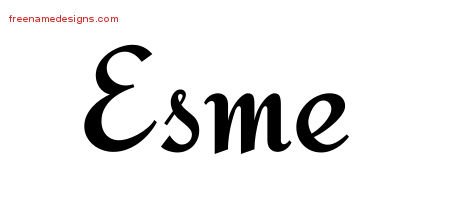 Calligraphic Stylish Name Tattoo Designs Esme Download Free