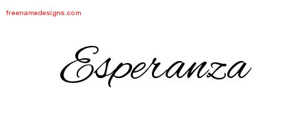 Cursive Name Tattoo Designs Esperanza Download Free