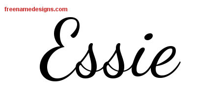 Lively Script Name Tattoo Designs Essie Free Printout