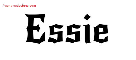 Gothic Name Tattoo Designs Essie Free Graphic