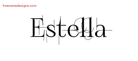 Decorated Name Tattoo Designs Estella Free