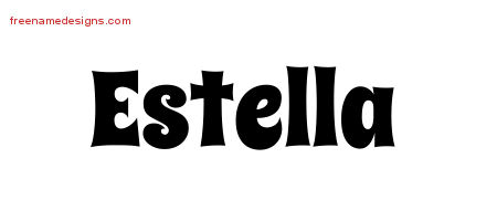 Groovy Name Tattoo Designs Estella Free Lettering