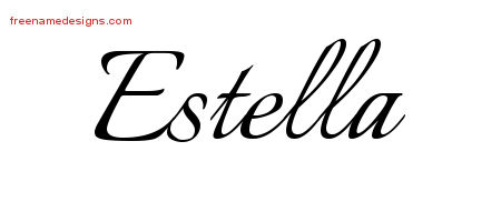 Calligraphic Name Tattoo Designs Estella Download Free