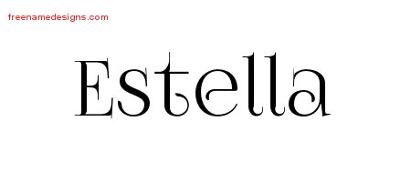 Vintage Name Tattoo Designs Estella Free Download