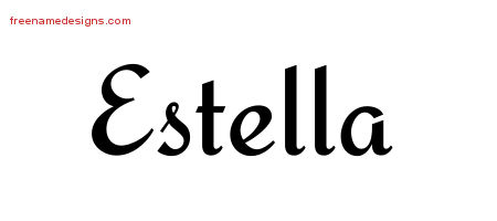 Calligraphic Stylish Name Tattoo Designs Estella Download Free