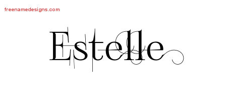 Decorated Name Tattoo Designs Estelle Free