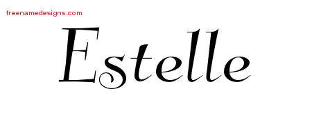 Elegant Name Tattoo Designs Estelle Free Graphic