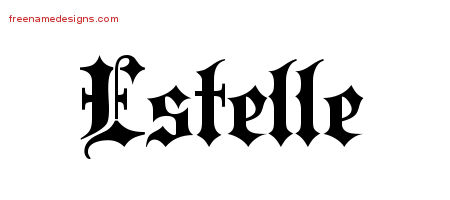 Old English Name Tattoo Designs Estelle Free