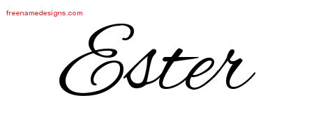 Cursive Name Tattoo Designs Ester Download Free