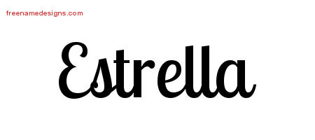 Handwritten Name Tattoo Designs Estrella Free Download