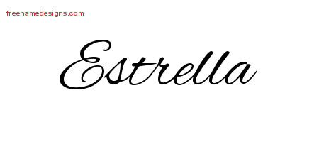 Cursive Name Tattoo Designs Estrella Download Free