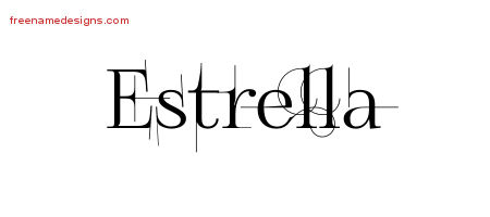 Decorated Name Tattoo Designs Estrella Free