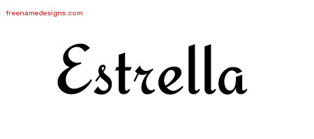 Calligraphic Stylish Name Tattoo Designs Estrella Download Free