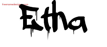 Graffiti Name Tattoo Designs Etha Free Lettering