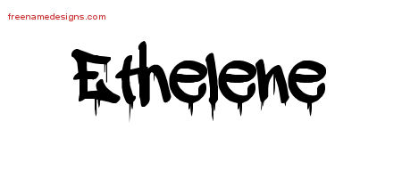 Graffiti Name Tattoo Designs Ethelene Free Lettering