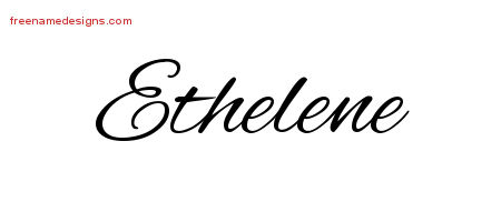 Cursive Name Tattoo Designs Ethelene Download Free