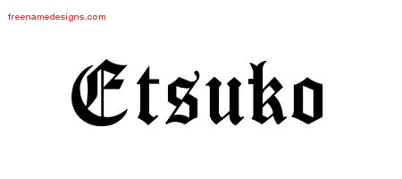 Blackletter Name Tattoo Designs Etsuko Graphic Download