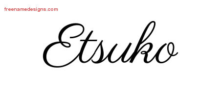 Classic Name Tattoo Designs Etsuko Graphic Download