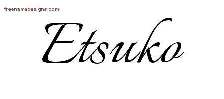 Calligraphic Name Tattoo Designs Etsuko Download Free