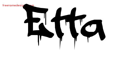 Graffiti Name Tattoo Designs Etta Free Lettering