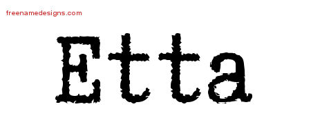 Typewriter Name Tattoo Designs Etta Free Download