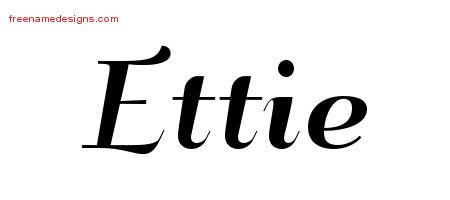 Art Deco Name Tattoo Designs Ettie Printable