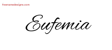Cursive Name Tattoo Designs Eufemia Download Free