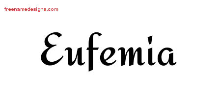 Calligraphic Stylish Name Tattoo Designs Eufemia Download Free