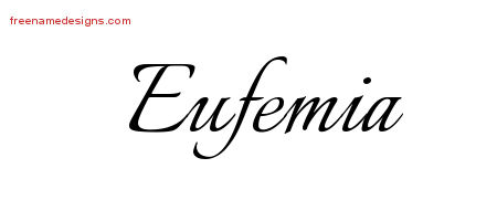 Calligraphic Name Tattoo Designs Eufemia Download Free