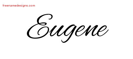 Cursive Name Tattoo Designs Eugene Free Graphic