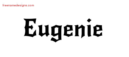 Gothic Name Tattoo Designs Eugenie Free Graphic