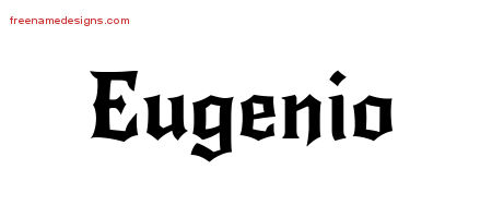 Gothic Name Tattoo Designs Eugenio Download Free