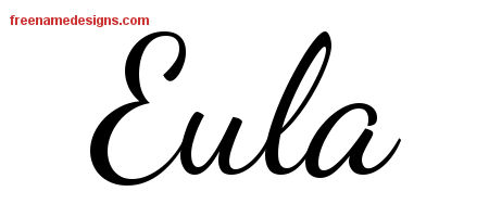 Lively Script Name Tattoo Designs Eula Free Printout