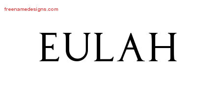 Regal Victorian Name Tattoo Designs Eulah Graphic Download