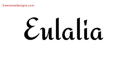 Calligraphic Stylish Name Tattoo Designs Eulalia Download Free
