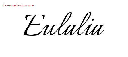 Calligraphic Name Tattoo Designs Eulalia Download Free