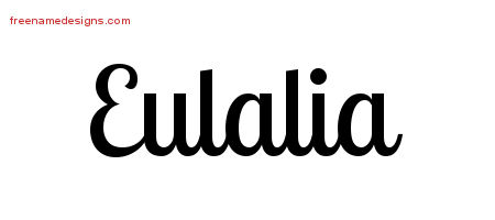 Handwritten Name Tattoo Designs Eulalia Free Download