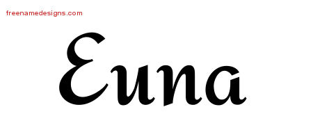 Calligraphic Stylish Name Tattoo Designs Euna Download Free
