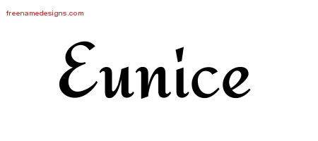 Calligraphic Stylish Name Tattoo Designs Eunice Download Free