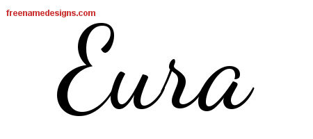 Lively Script Name Tattoo Designs Eura Free Printout