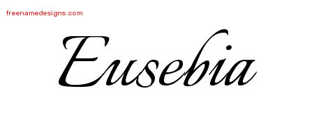 Calligraphic Name Tattoo Designs Eusebia Download Free