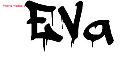 Graffiti Name Tattoo Designs Eva Free Lettering