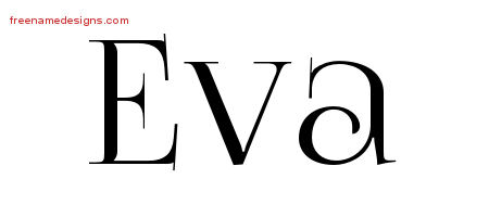 Vintage Name Tattoo Designs Eva Free Download