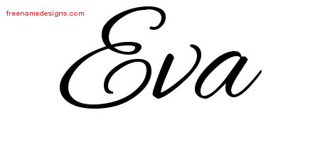 Cursive Name Tattoo Designs Eva Download Free
