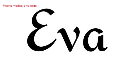 Calligraphic Stylish Name Tattoo Designs Eva Download Free