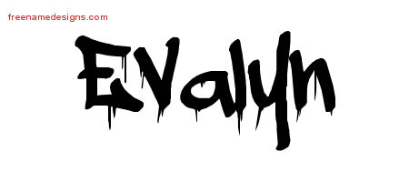 Graffiti Name Tattoo Designs Evalyn Free Lettering