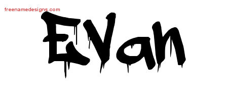 Graffiti Name Tattoo Designs Evan Free