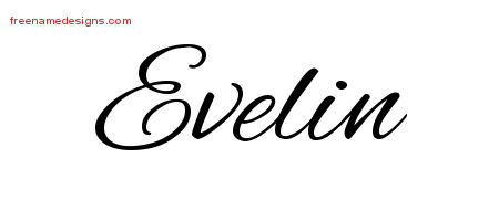 Cursive Name Tattoo Designs Evelin Download Free