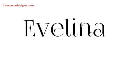 Vintage Name Tattoo Designs Evelina Free Download