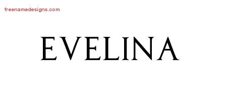 Regal Victorian Name Tattoo Designs Evelina Graphic Download